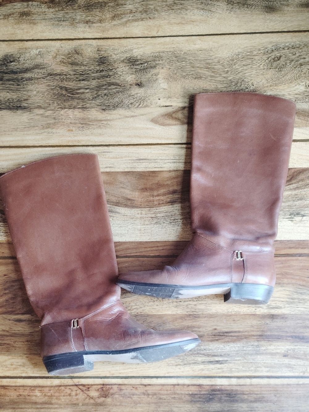 Vintage Ettiene Aigner Genuine Leather Riding Boots Sz 6.5